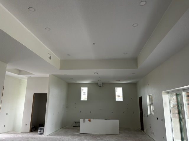 Painted drywall finish in a custom residential interior