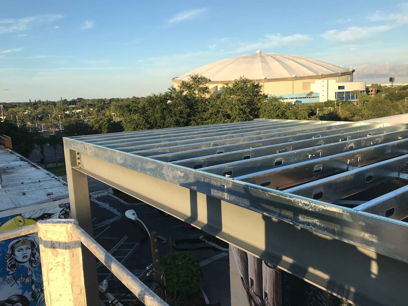 Commercial interior framing and drywall work in progress